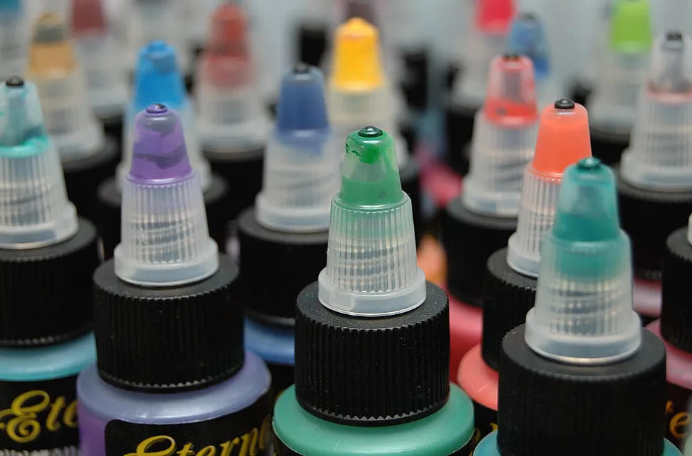 Tintas de la casa, El arsenal de color. Tatuaje de muestra.